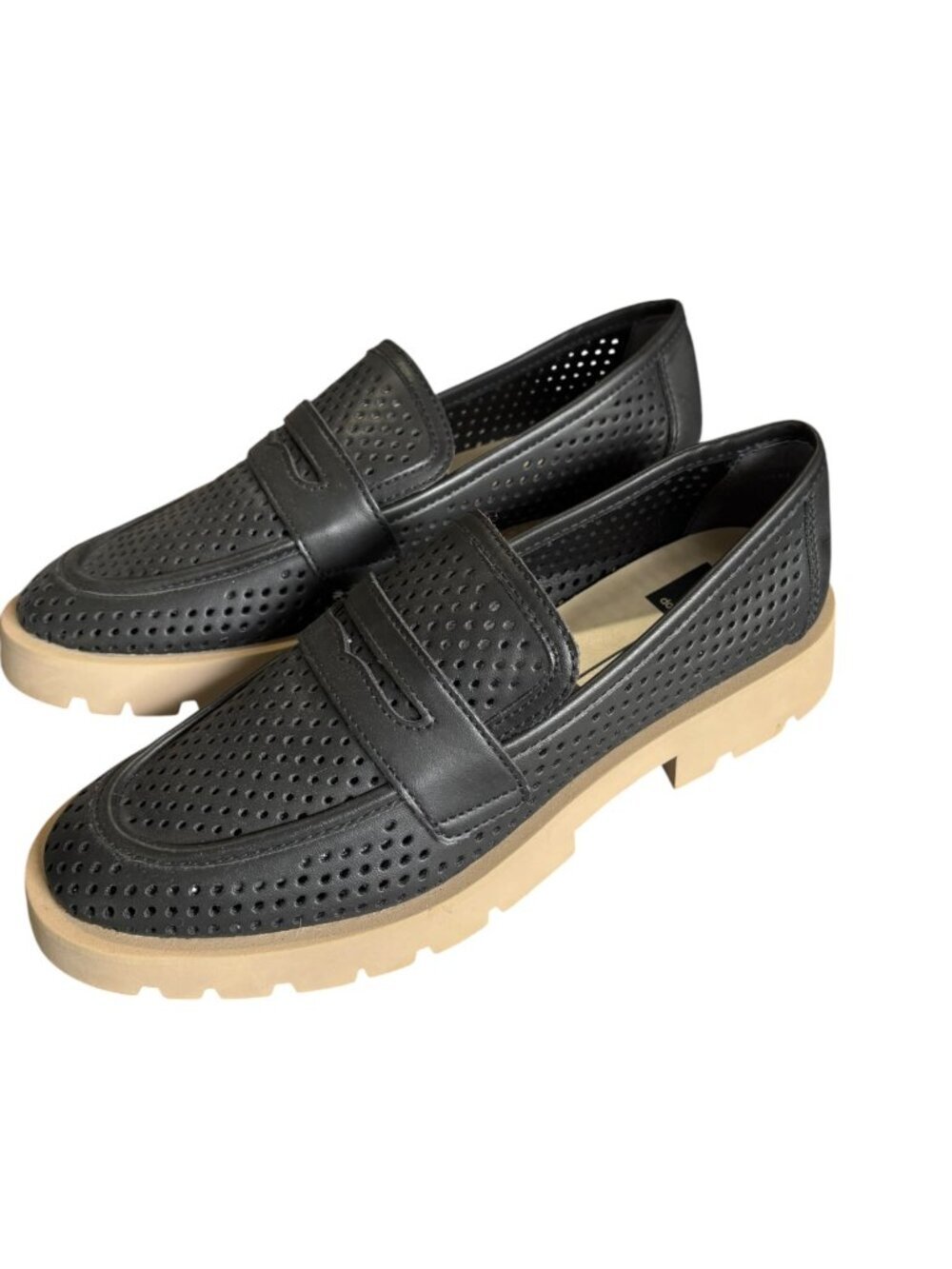 DOLCE VITA NWT Easley Perforated Lug Loafer Black Perforated Stella I Size: 9.5